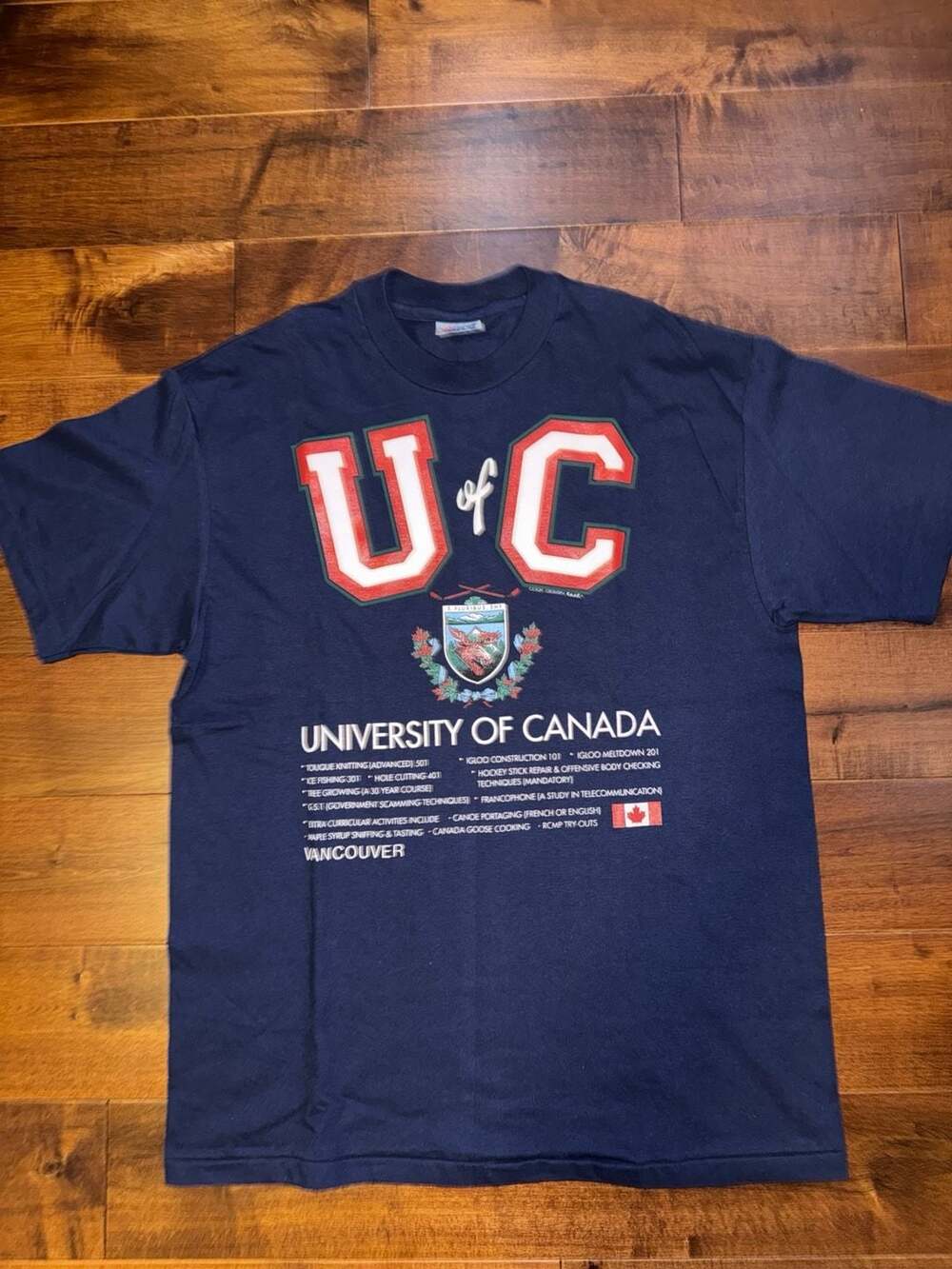 Vintage Hanes Beefy-T University of Canada Vancouver Graphic T-Shirt